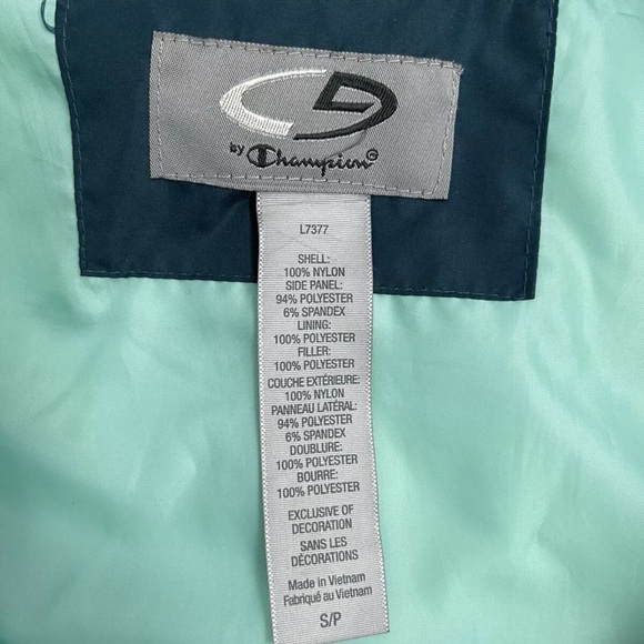 Champion Women Hooded Venture Dry Winter Jacket Full Zipper Green Size Small - Picture 5 of 6